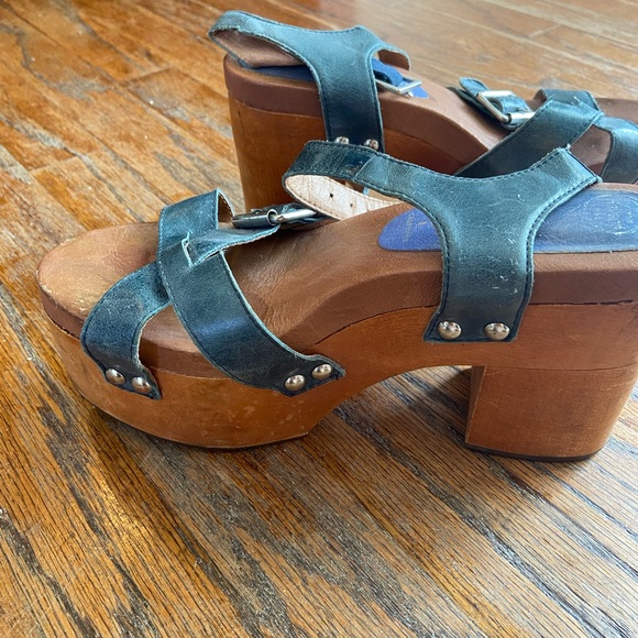 Jeffrey Campbell Blue Leather Platform Sandals - Picture 5 of 5